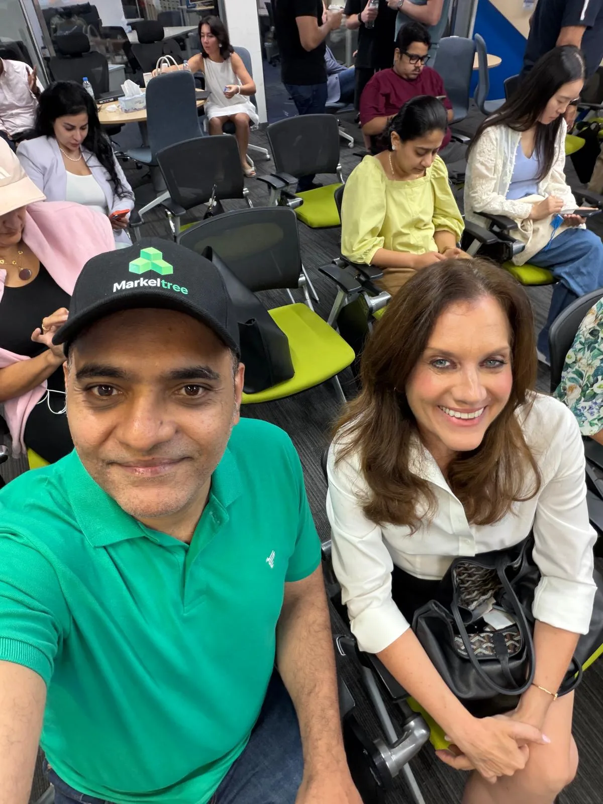 Markeltree founders in the audience at the 24six9 Pitch Roast, AstroLabs Dubai