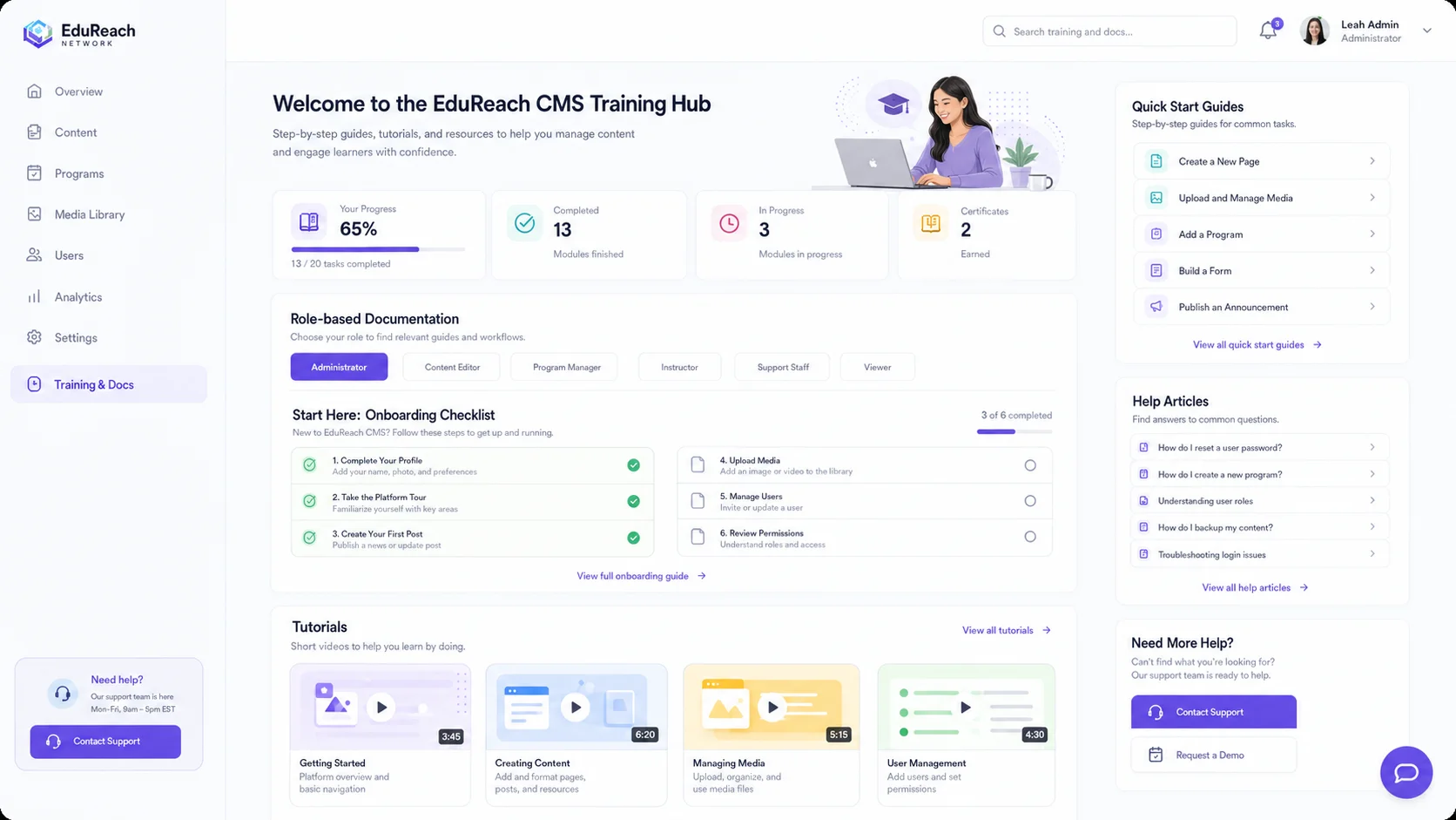 EduReach : CMS Development