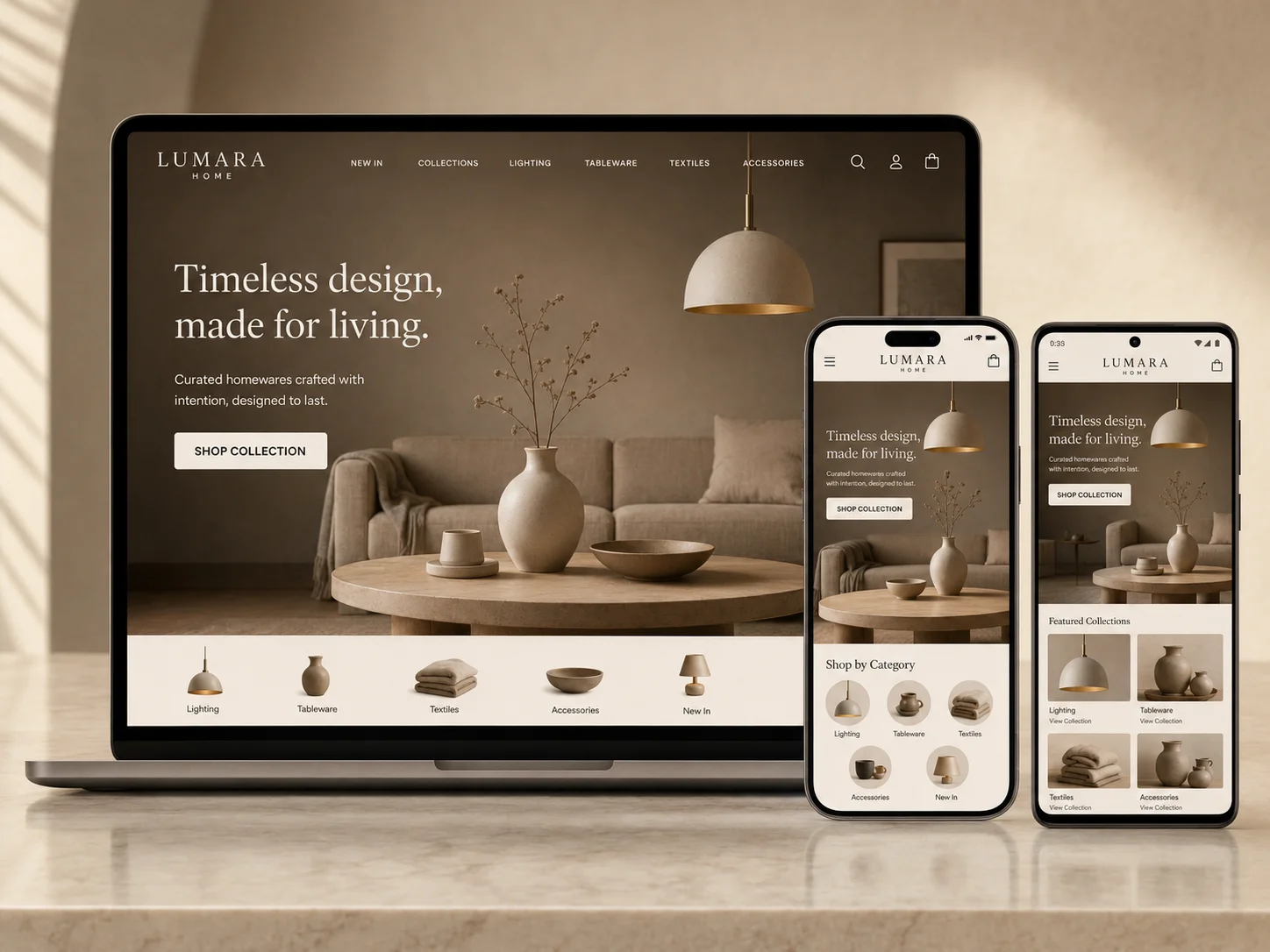 Lumara Home : Ecommerce Development