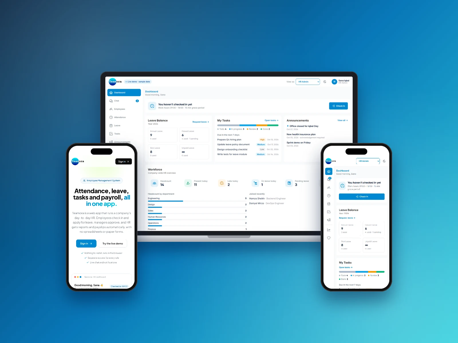 Teamora : Employee Management System